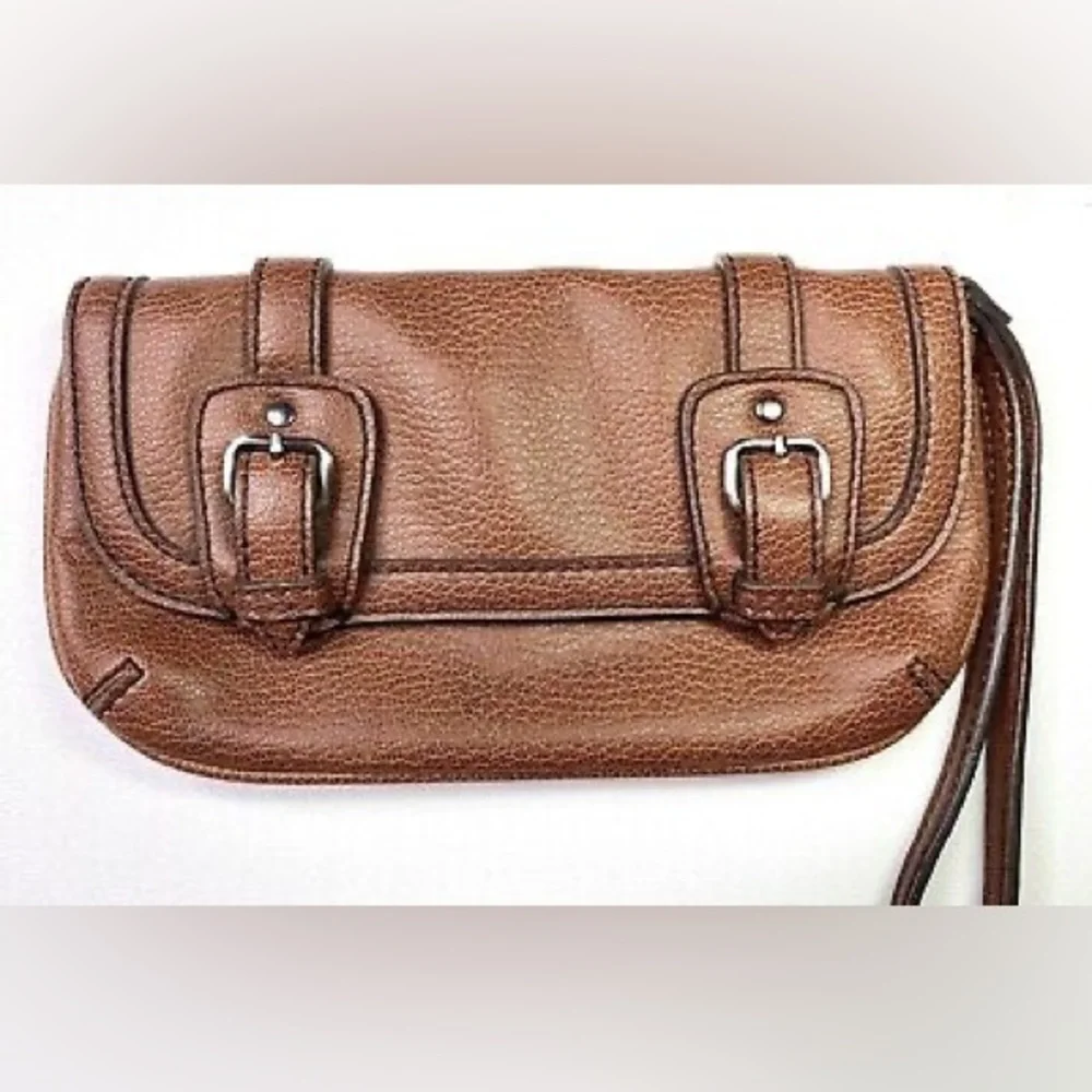 Vintage Anne Taylor LOFT clutch faux leather wallet wristlet.